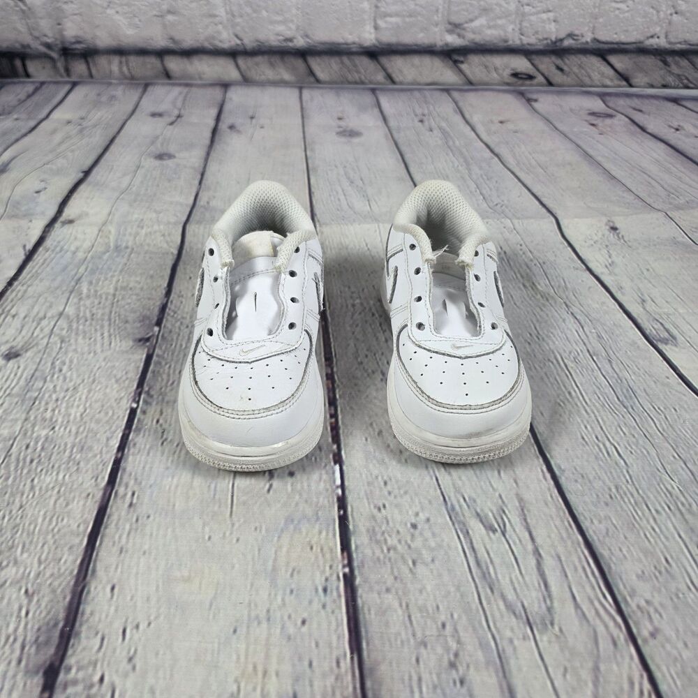 Nike Air Force 1 Baby Shoes White Leather Size 7C Sneakers